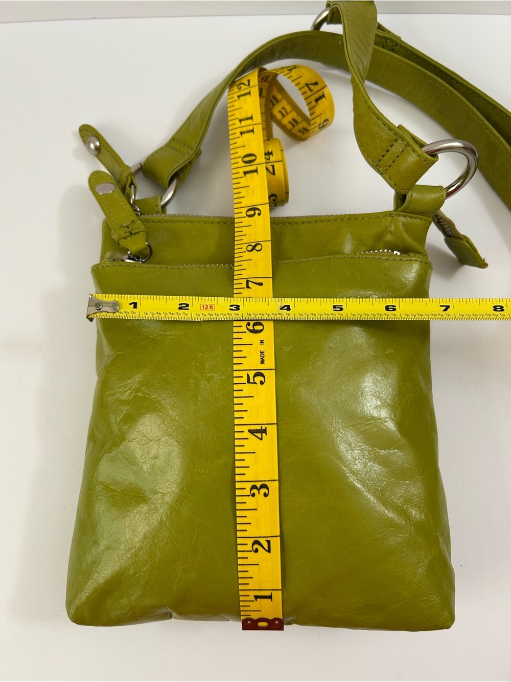 Hobo The Original - Green Leather Crossbody Bag - Picture 12 of 16